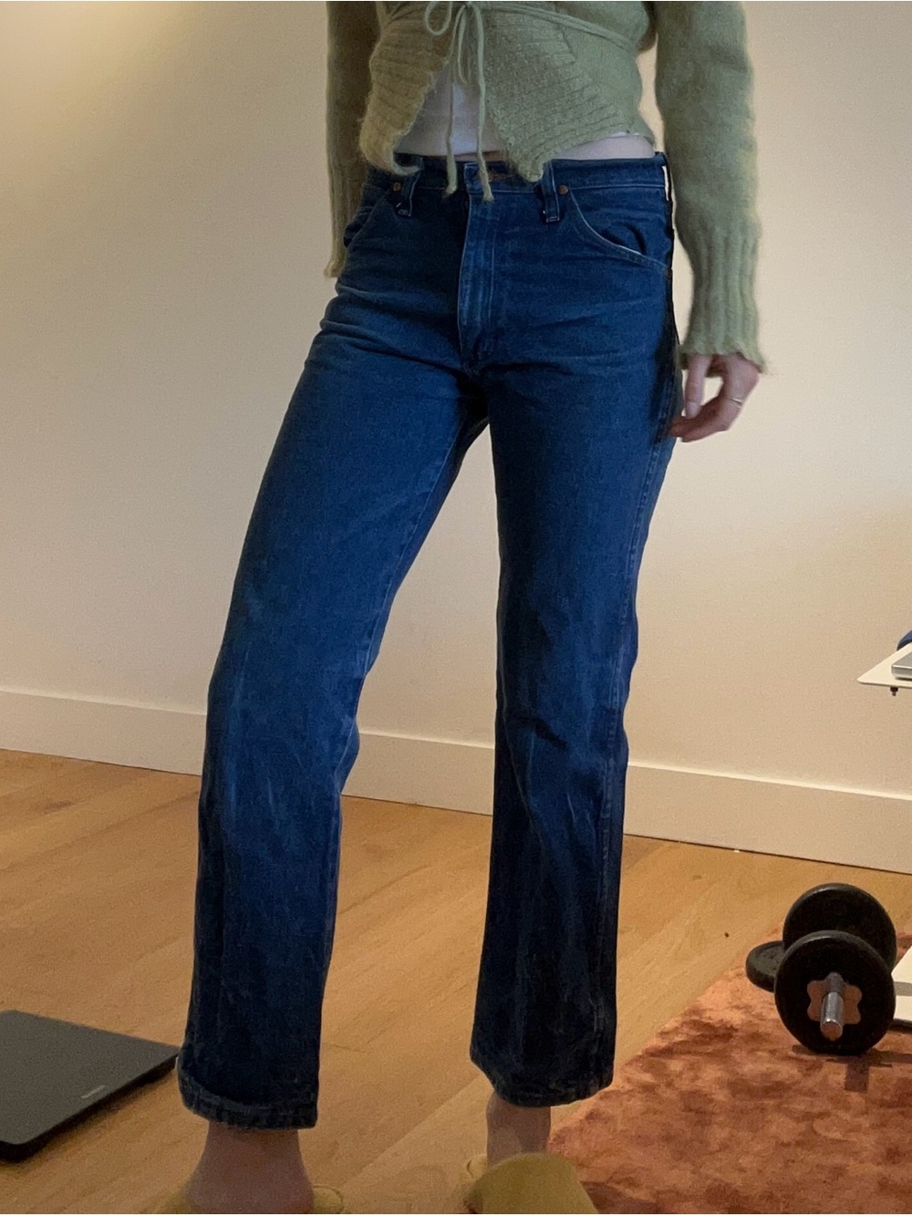 vintage wrangler blue jeans